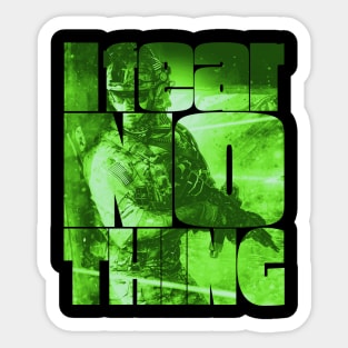 I Fear Nothing Fighting Soldier Sticker